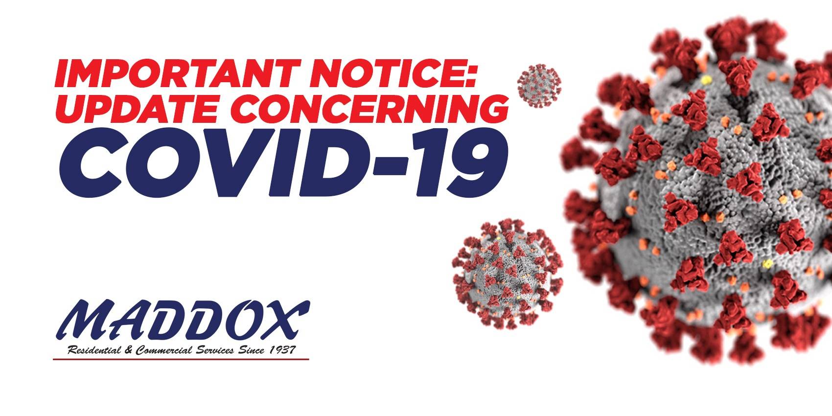 IMPORTANT NOTICE: UPDATE CONCERNING COVID-19